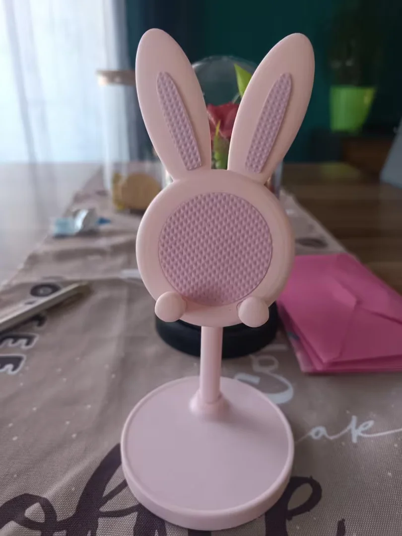 Mobiltelefonhållare Rosa Kanin – Justerbar Höjd - Miniatyrbild 2