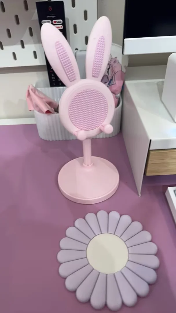 Mobiltelefonhållare Rosa Kanin – Justerbar Höjd - Miniatyrbild 3