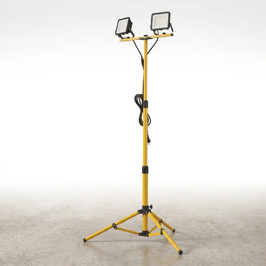 Dubbel LED-arbetslampa – höj- och sänkbart stativ - Miniatyrbild 2