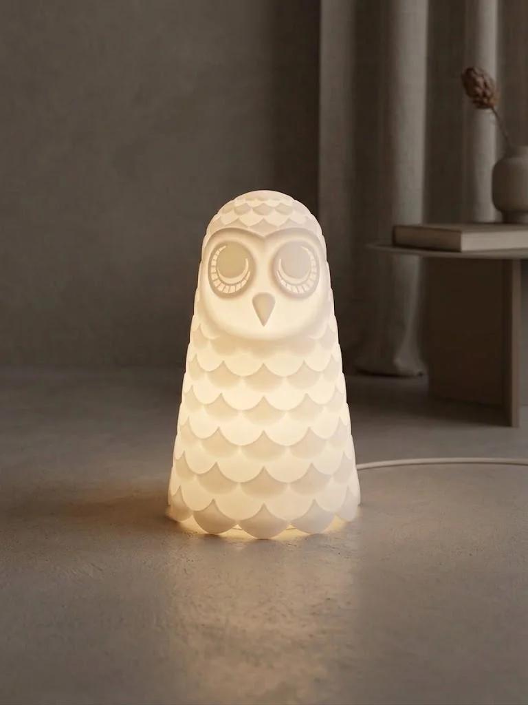 Söt lampa uggla – perfekt till barnrummet, 23 cm - Huvudbild