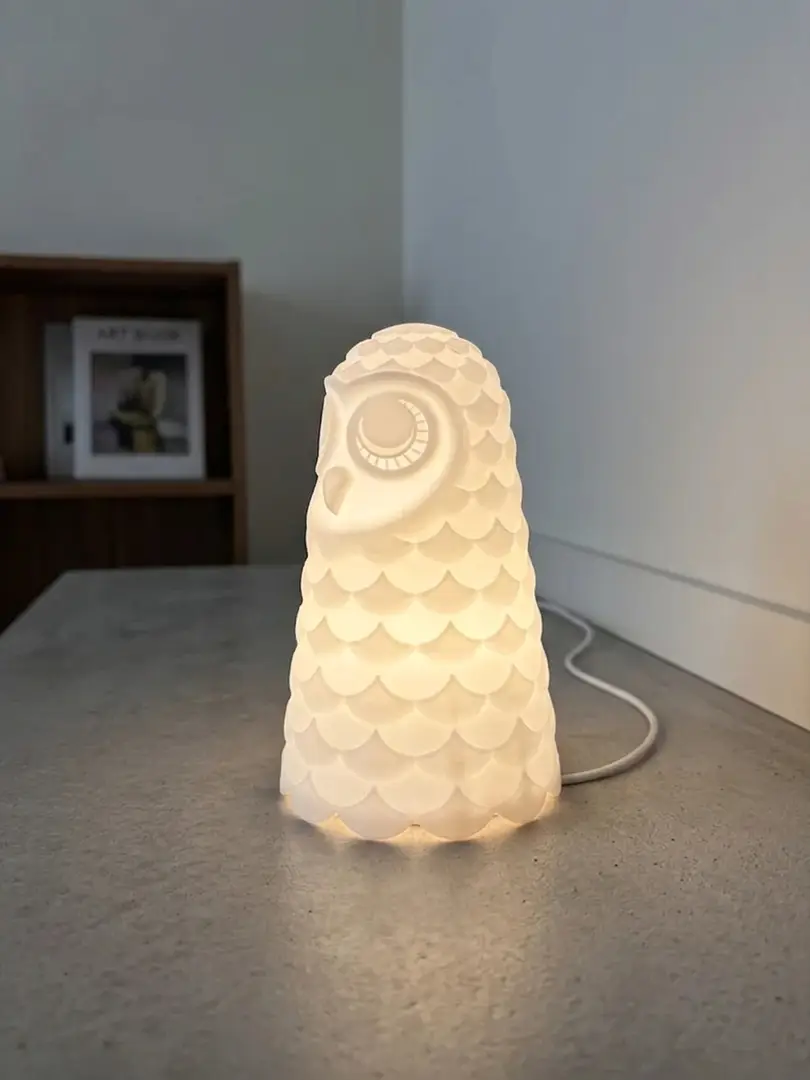 Söt lampa uggla – perfekt till barnrummet, 23 cm - Miniatyrbild 2