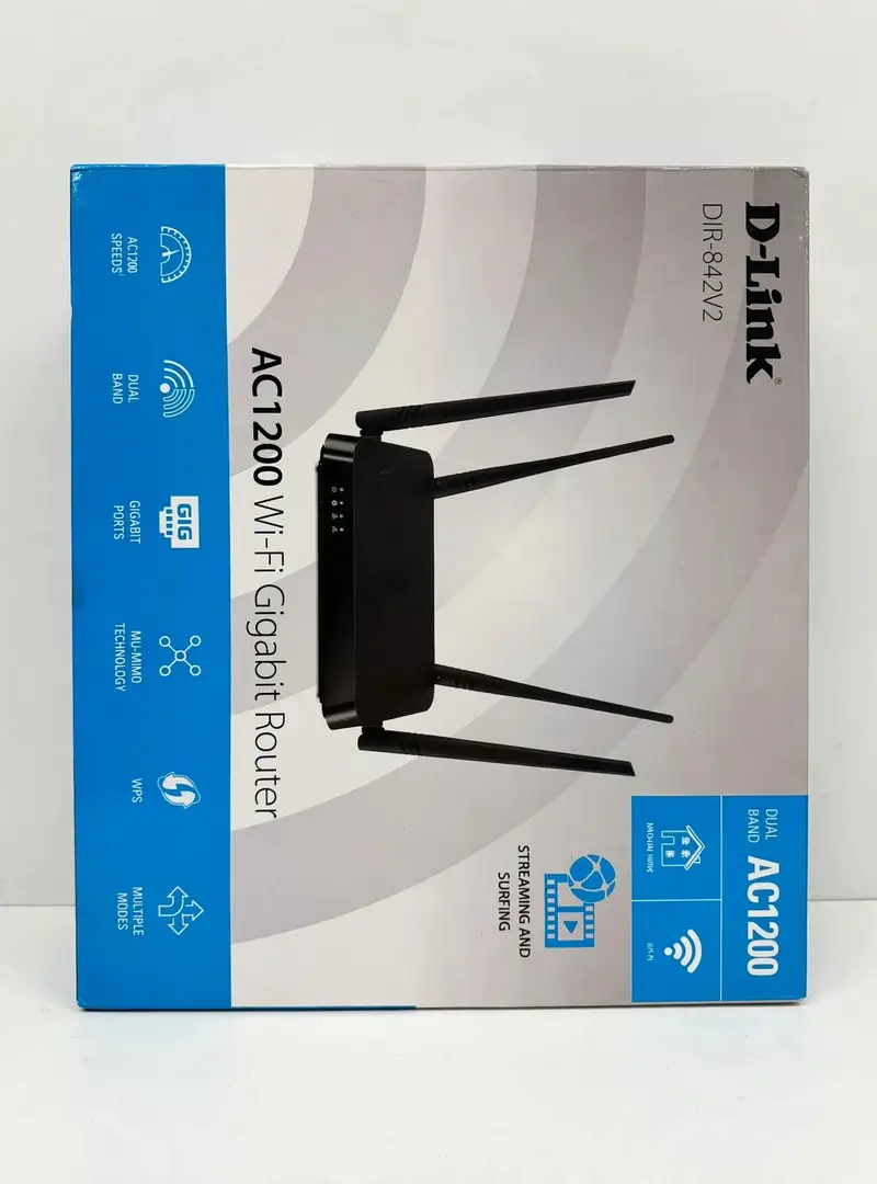 D-Link Router - AC1200 Wi-Fi Gigabit - DIR-842V2 - Huvudbild