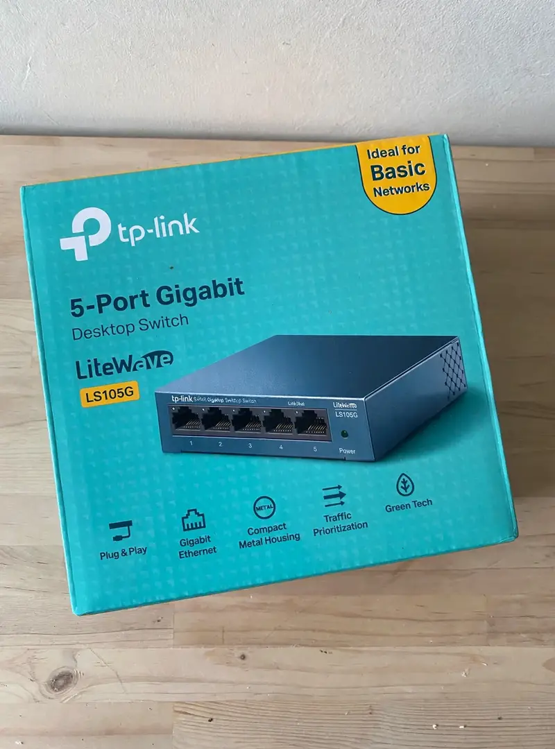 TP-link 5‑portars Gigabit‑switch för skrivbord - Huvudbild