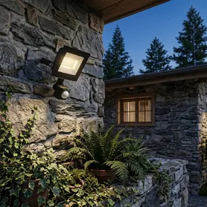 LED-utomhusspotlight 20W med rörelsevakt - 1500 lm