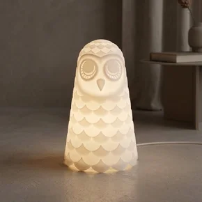 Söt lampa uggla – perfekt till barnrummet, 23 cm